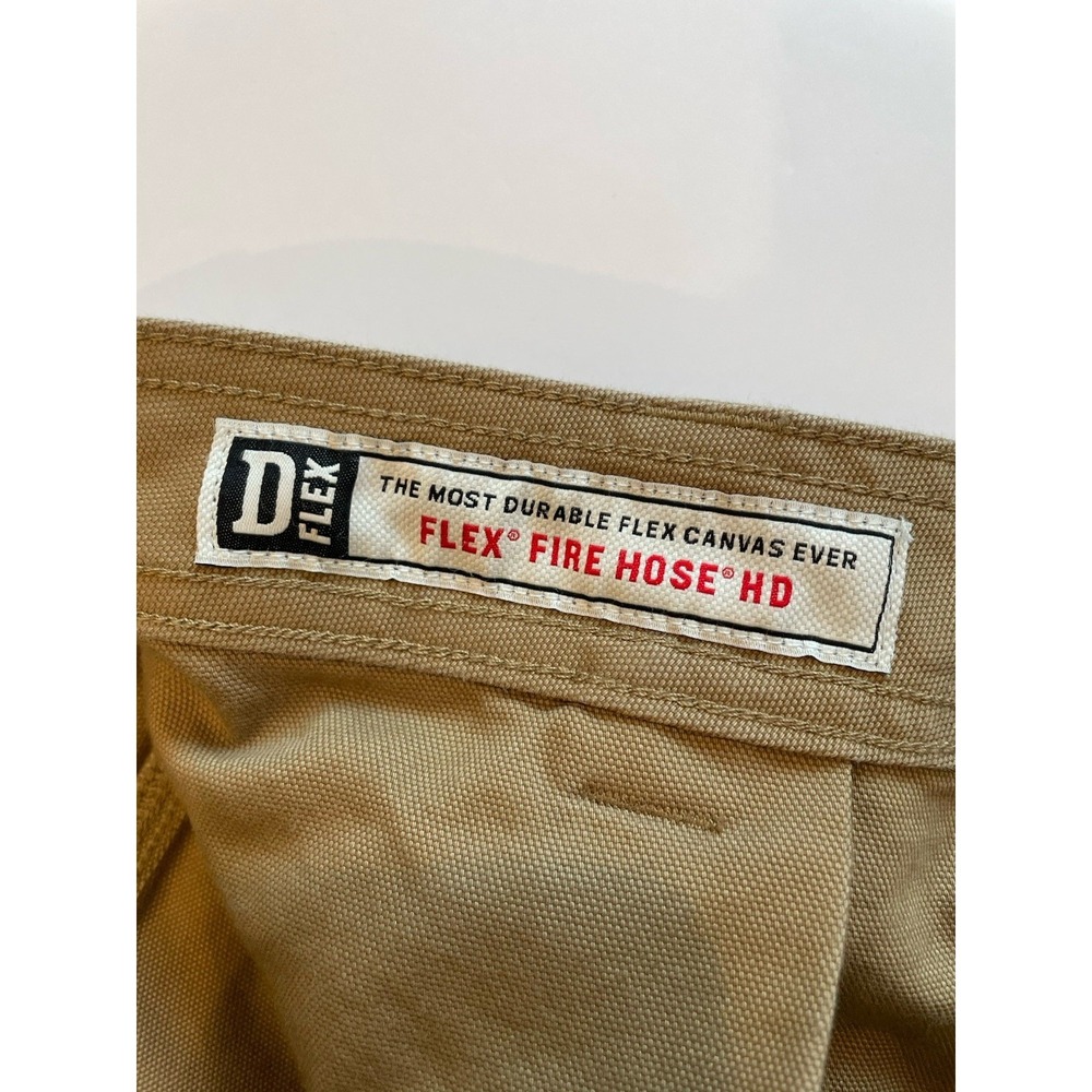 Duluth Trading Flex Fire Hose Pants 36x30(29"L) Standard Fit Flex Canvas Brown - Picture 5 of 9